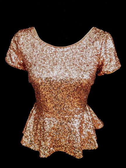 rose gold sequin top