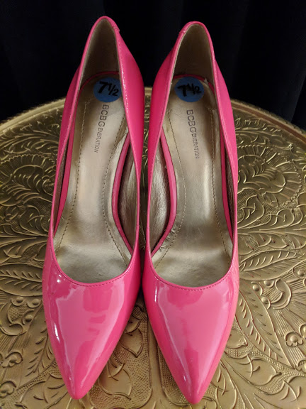 hot pink patent leather heels